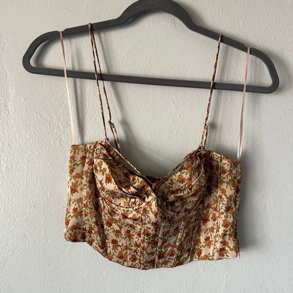 Emory park Ditsy Vintage Floral Print Ruche Detail tank